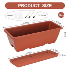 HOXHA window box planter tray with water inlets for clean, direct watering.