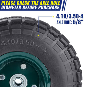 HOXWELL 10-inch flat-free tire side view highlighting robust build