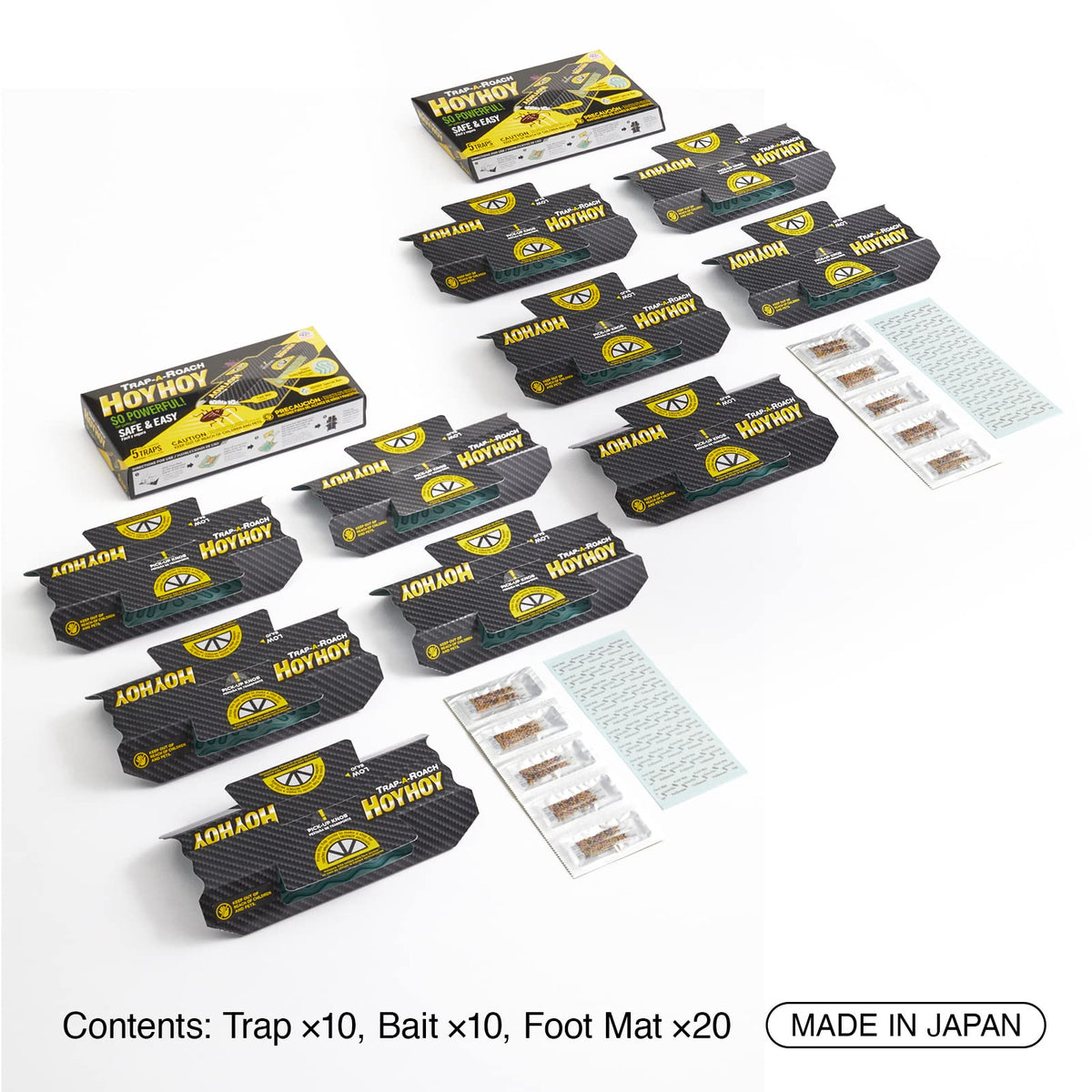 HOY HOY Trap A Roach traps placed in a kitchen for discreet pest control