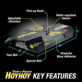 HOY HOY Trap A Roach textured adhesive surface grips roaches securely