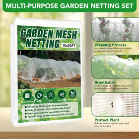 Hoyejyou fiberglass hoops provide sturdy rust-free support for garden tunnels.