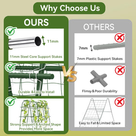 Hoyejyou detachable plant support keeps vines tidy and easy to adjust.