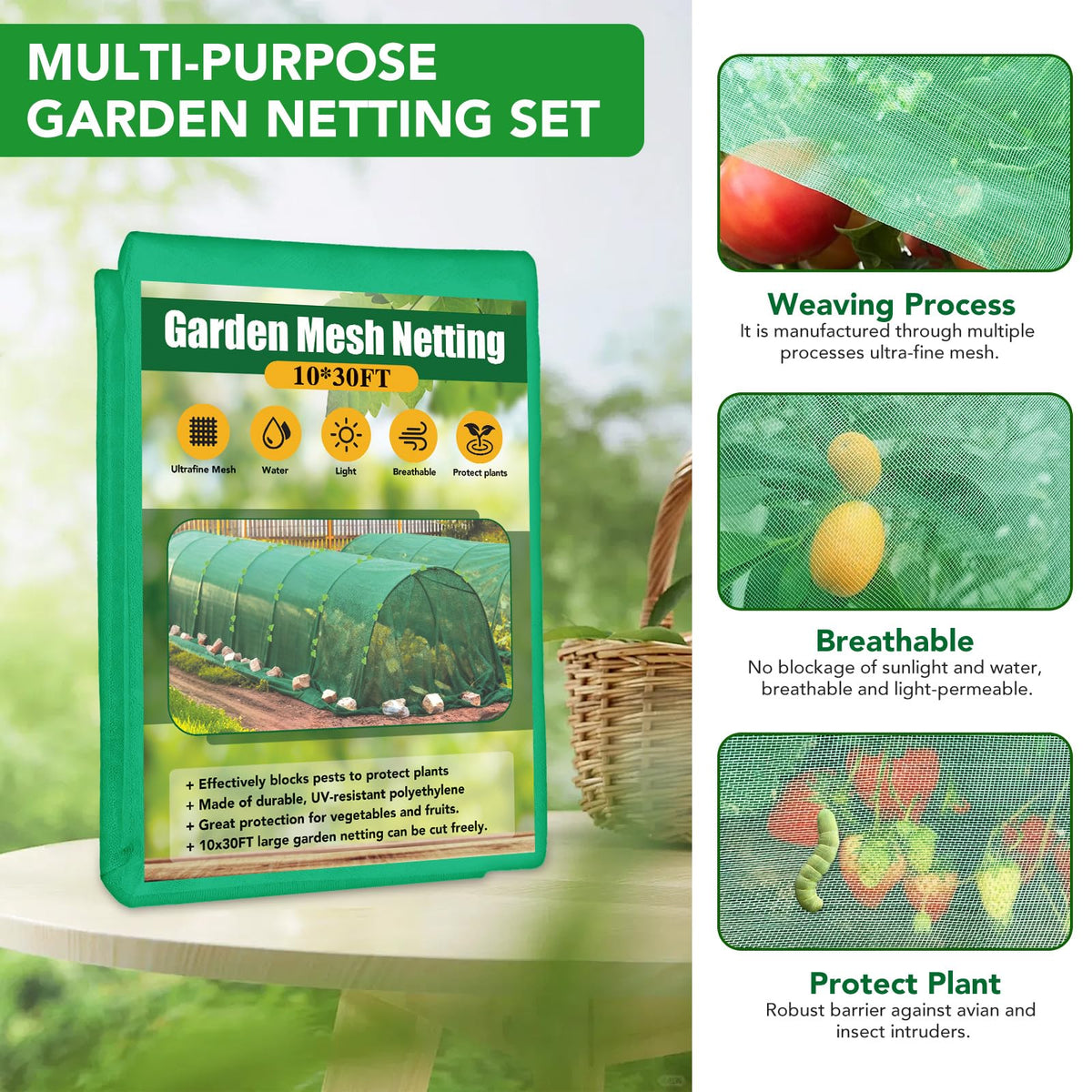 Hoyejyou fiberglass hoops 36-piece create sturdy garden tunnel