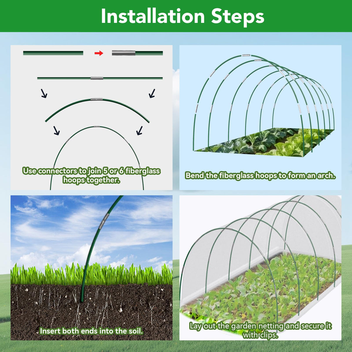 Hoyejyou row cover shields crops from pests and sun
