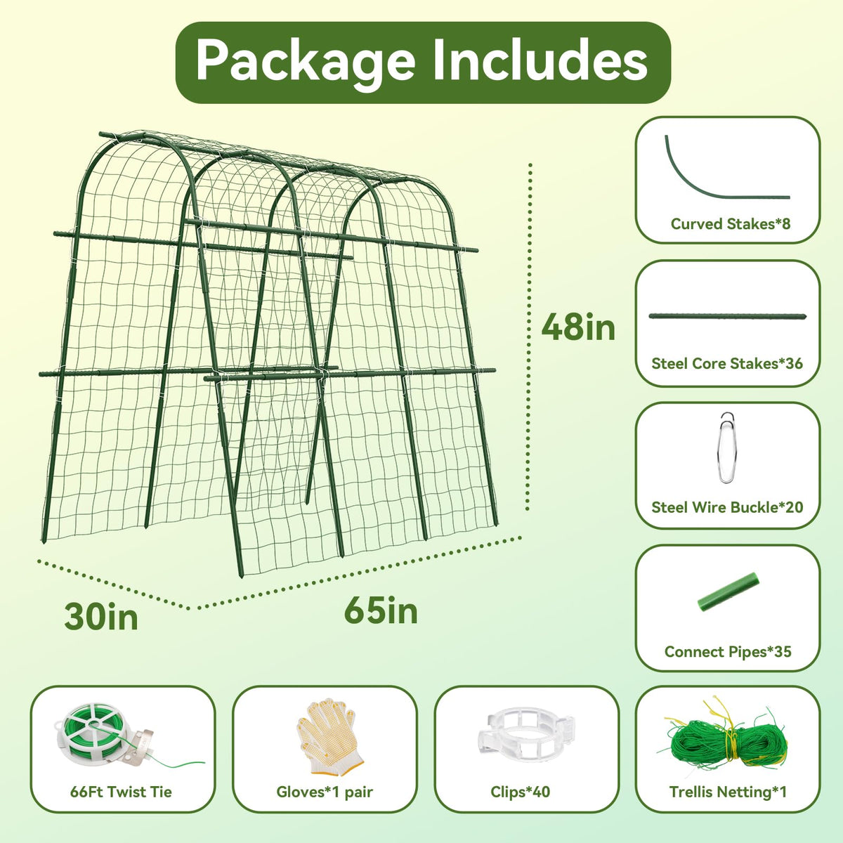 Hoyejyou steel-core trellis resists rust and lasts for seasons.