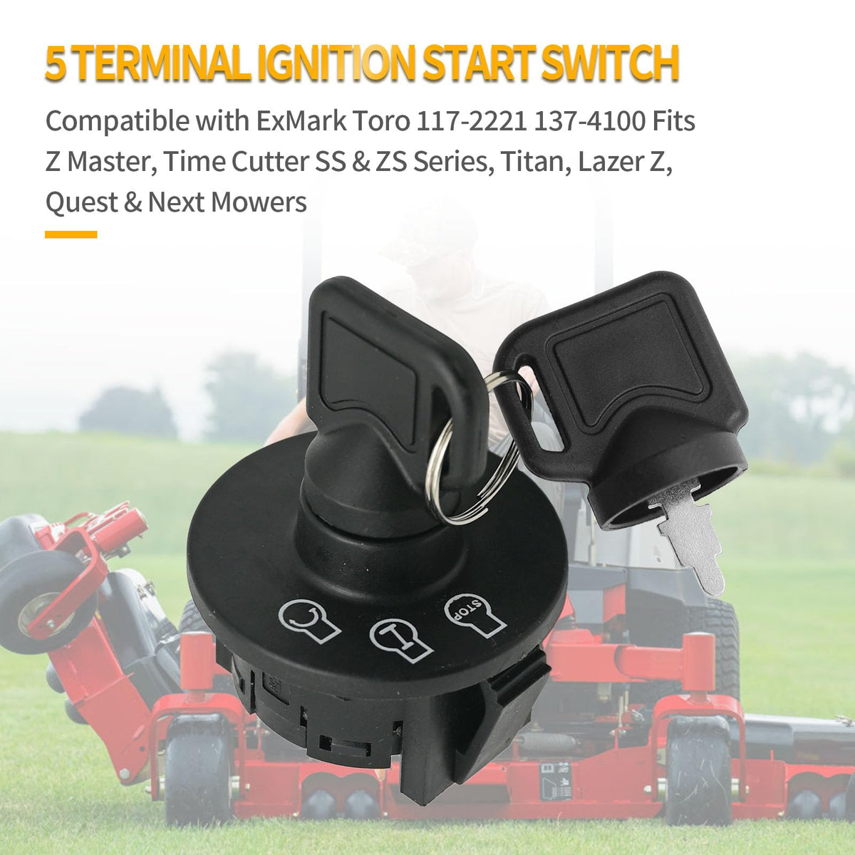 Hoypeyfiy replacement kit includes ignition switch and two keys for convenience.