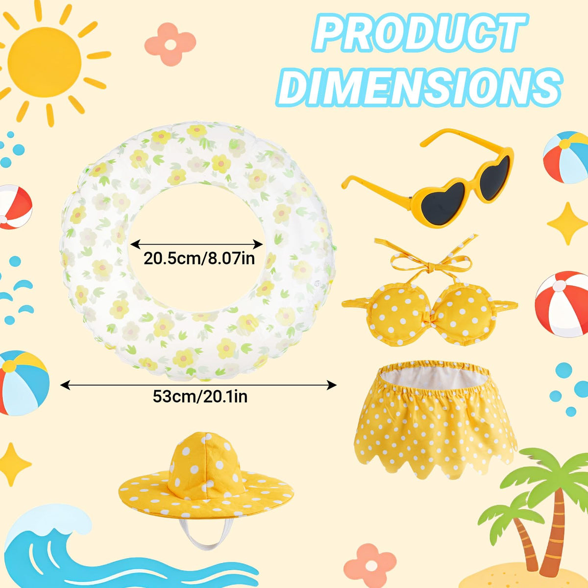 Hoyuwak bikini goose outfit with sunglasses adds playful coastal charm to your porch.