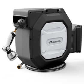 HOZEREEL wall-mount bracket with 180° swivel for versatile hose positioning.
