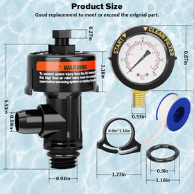 HOZOL compact-size-relief-valve fits many filters with ease