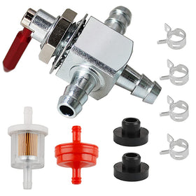 HPENP fuel shut-off valve two-way 1/4-inch barbs for precise fuel control in mowers