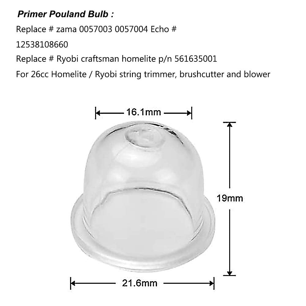 HPENP primer Pouland bulbs for carburetor priming
