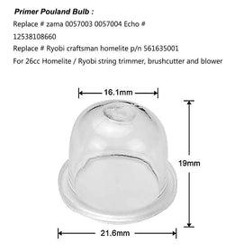 HPENP primer Pouland bulbs for carburetor priming