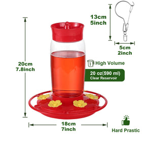 Hpewi hummingbird feeder leak-proof base reduces spills during refills
