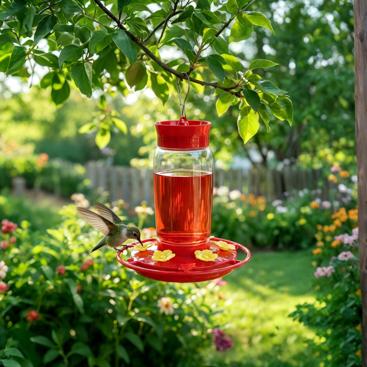 Hpewi hummingbird feeder perches provide resting spots for visiting birds