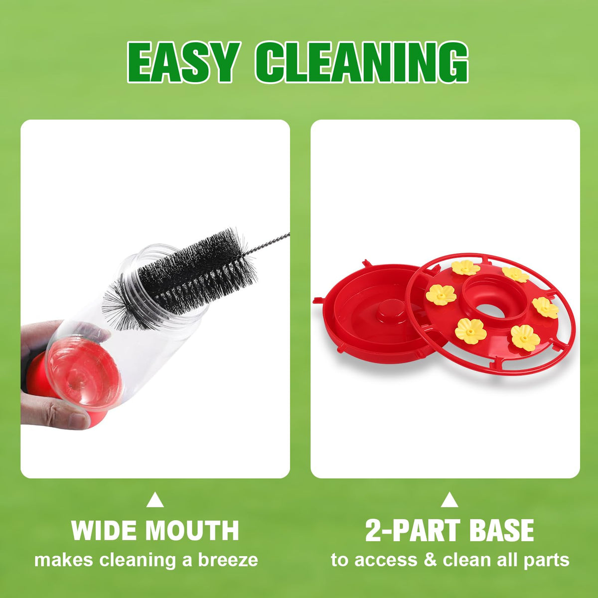 Hpewi hummingbird feeder stainless steel locking clasp keeps the feeder secure outdoors