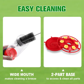 Hpewi hummingbird feeder stainless steel locking clasp keeps the feeder secure outdoors
