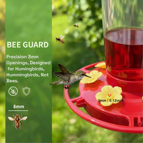 Hpewi hummingbird feeder wide-mouth opening simplifies filling and cleaning