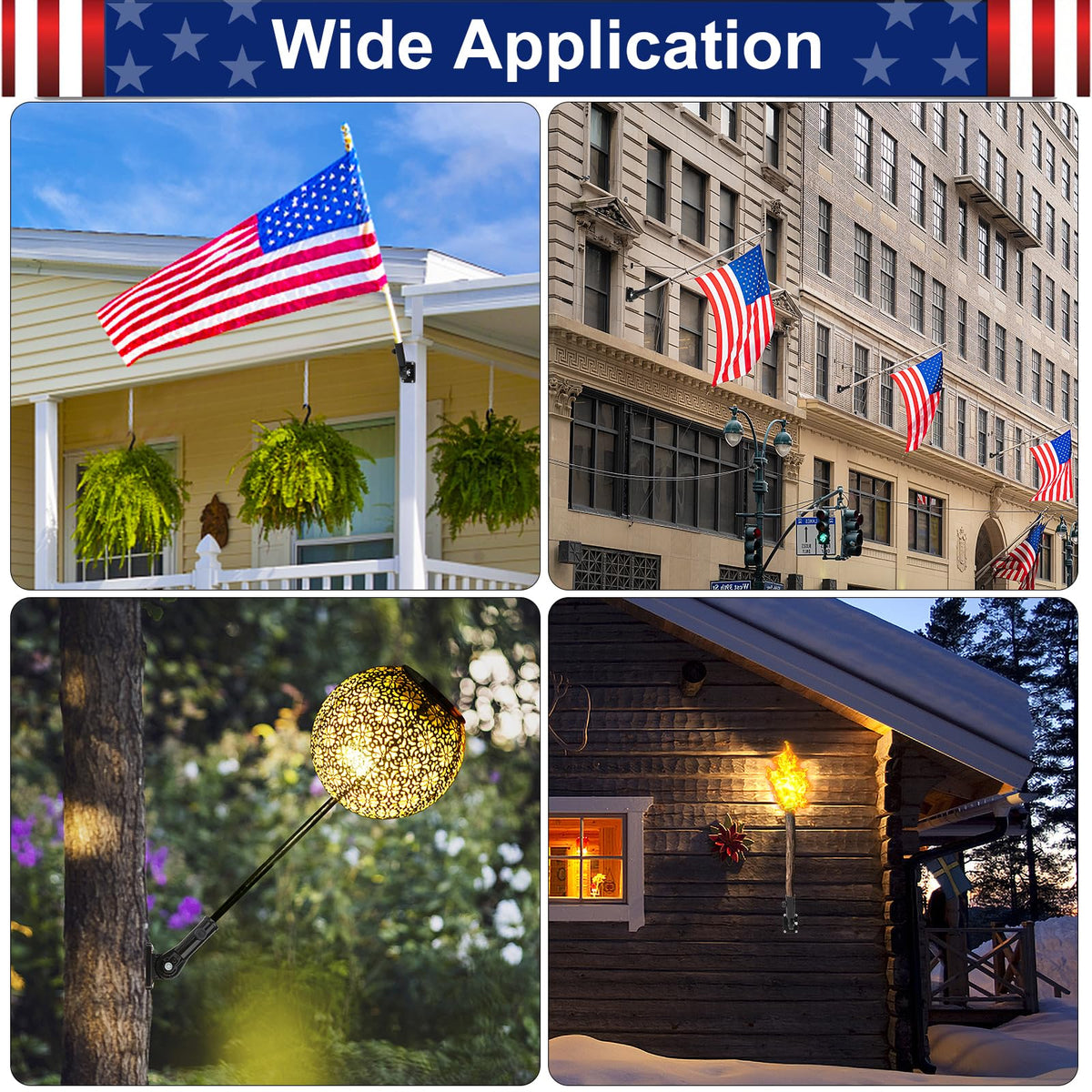 HPGOED 1-inch compatible fit suits most standard flagpoles securely.