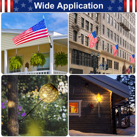 HPGOED 1-inch compatible fit suits most standard flagpoles securely.