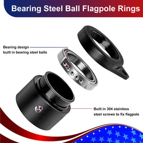 HPGOED 360-degree rotating flagpole spinner enables smooth spins in windy conditions