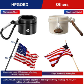 HPGOED adjustable flagpole length from 1.3ft to 6ft.