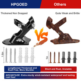 HPGOED aluminum alloy mount, corrosion-resistant with a sleek black finish.