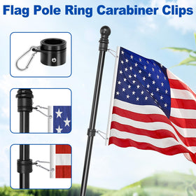 HPGOED aluminum flag clips four-pack for lightweight flag setup
