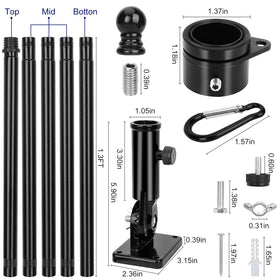HPGOED aluminum flagpole rings resist rust and deformation.