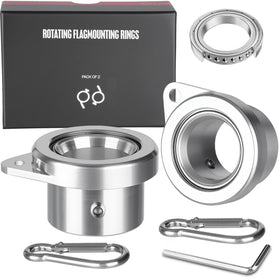 HPGOED bearing steel ball flagpole rings with aluminum outer shell showing durable construction.