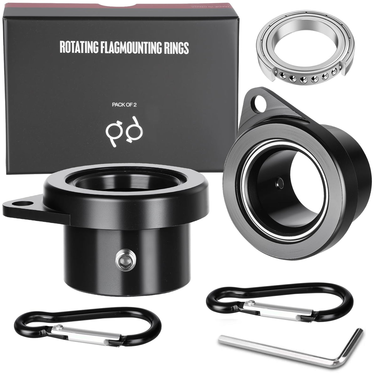 HPGOED bearing steel flagpole rings outer shell for durable outdoor use