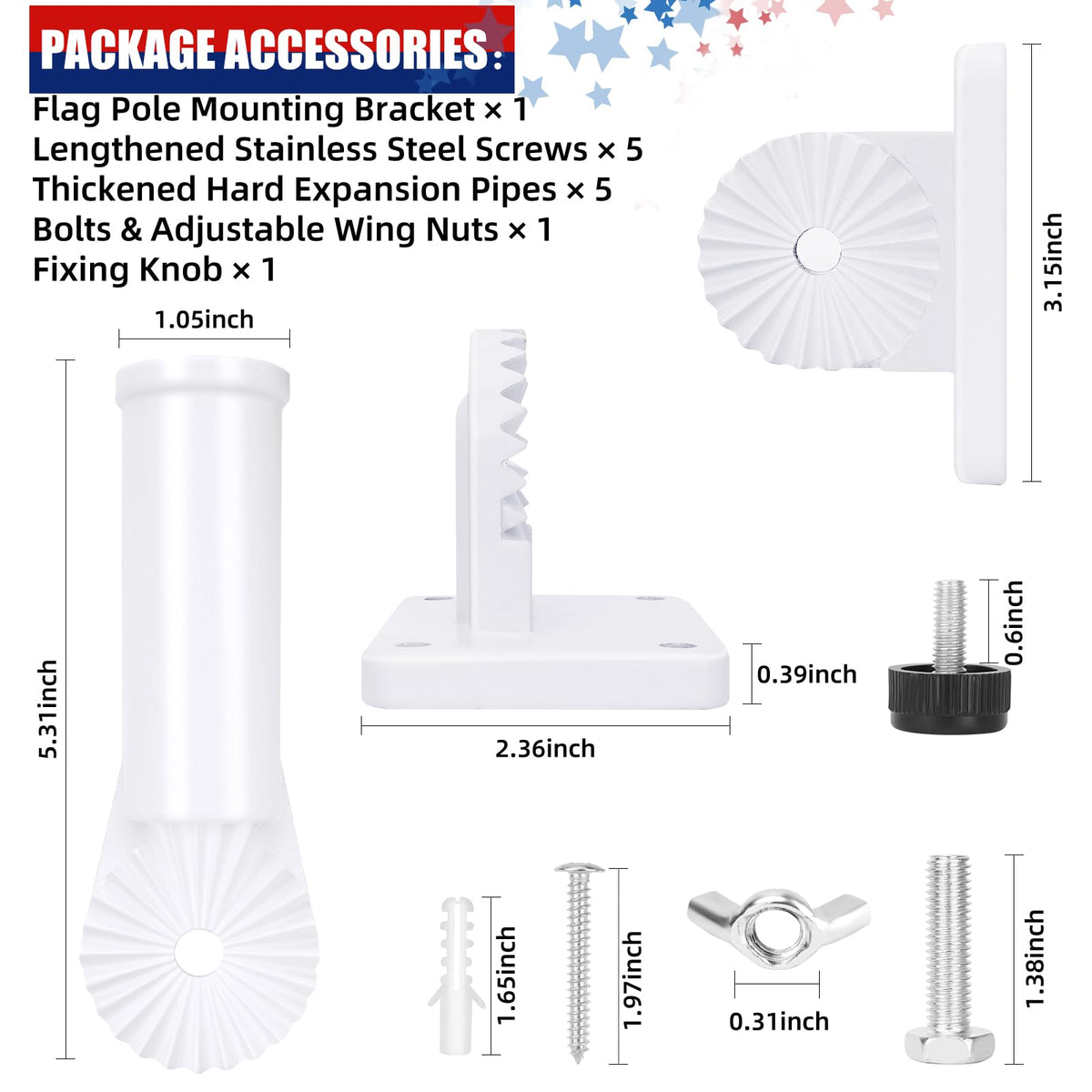 HPGOED flag pole holder adjustable angles demonstrates 13-position versatility for optimal visibility