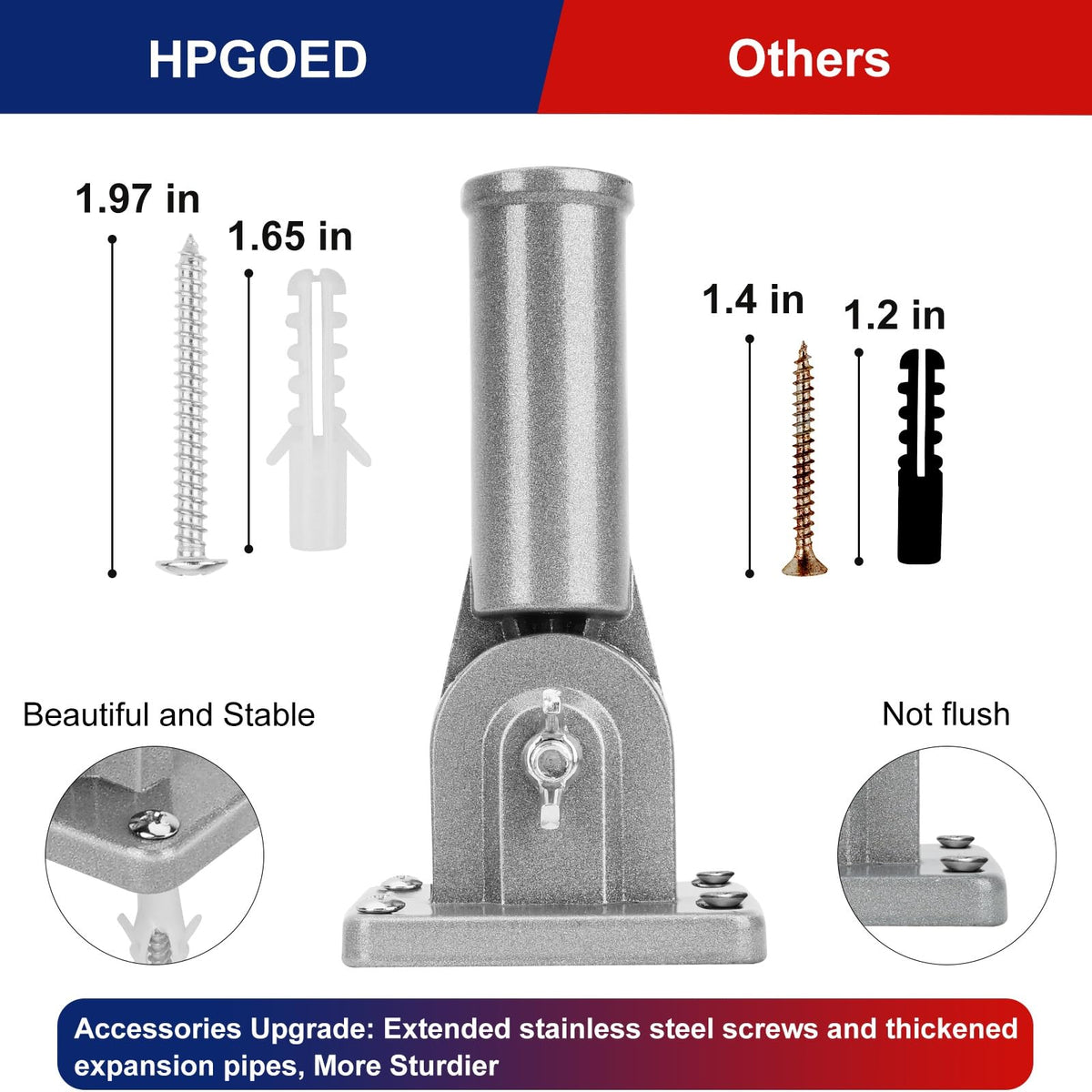 HPGOED multi-use bracket doubles as torch and garden-light support.