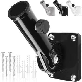 HPGOED flag pole holder outdoor black demonstrates rugged build for lasting outdoor flag displays.