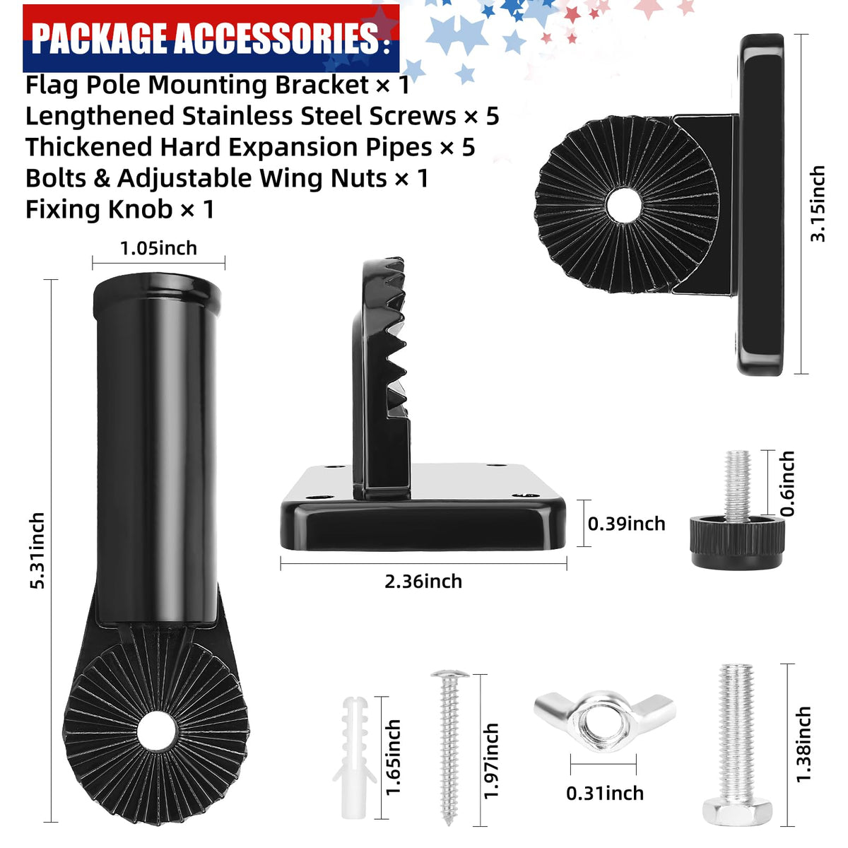 HPGOED heavy-duty aluminum mount highlights corrosion-resistant frame for all-season use.