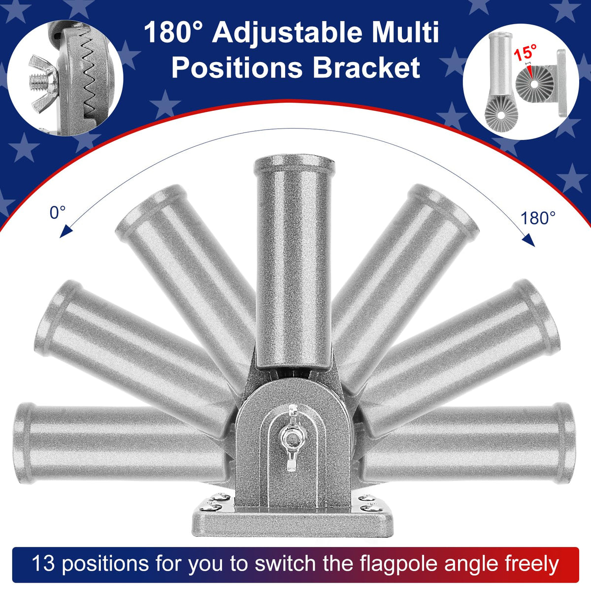 HPGOED inner diameter 1.05 inch fits flagpoles securely.
