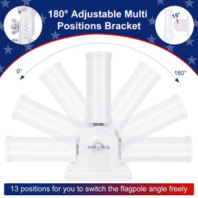HPGOED inner diameter fits 0.85 to 1 inch flagpoles for flexible installation