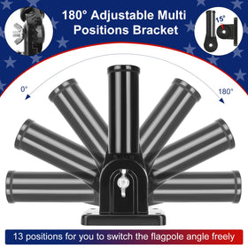 HPGOED multi-use bracket doubles as garden lights or torch holder.