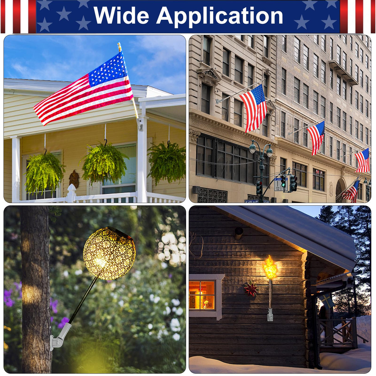 HPGOED outdoor mount suitable for houses, porches, and gardens.