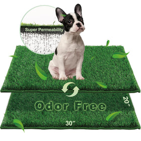HQ4US 4LEGS artificial grass pad for dogs, medium size, easy potty training.