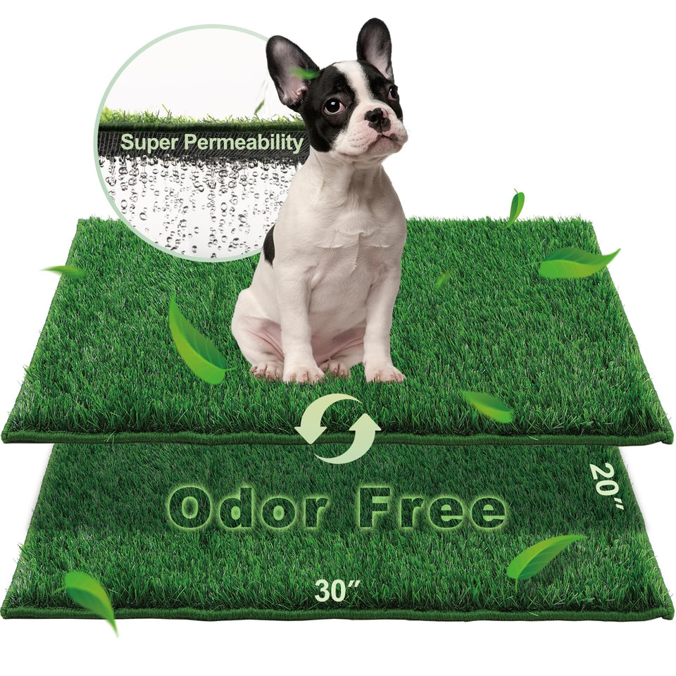 HQ4US 4LEGS artificial grass pad for dogs, medium size, easy potty training.