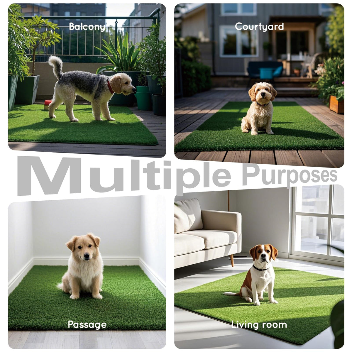 HQ4US 4LEGS machine washable turf for simple cleaning and odor dilution.