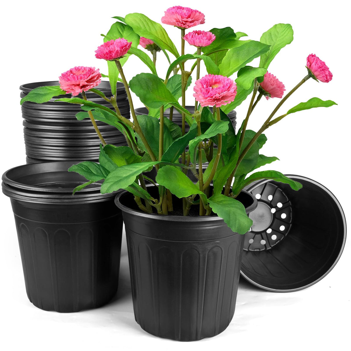 HQAUT 2-gallon pot opening 8.7 inches, easy access for seedlings.