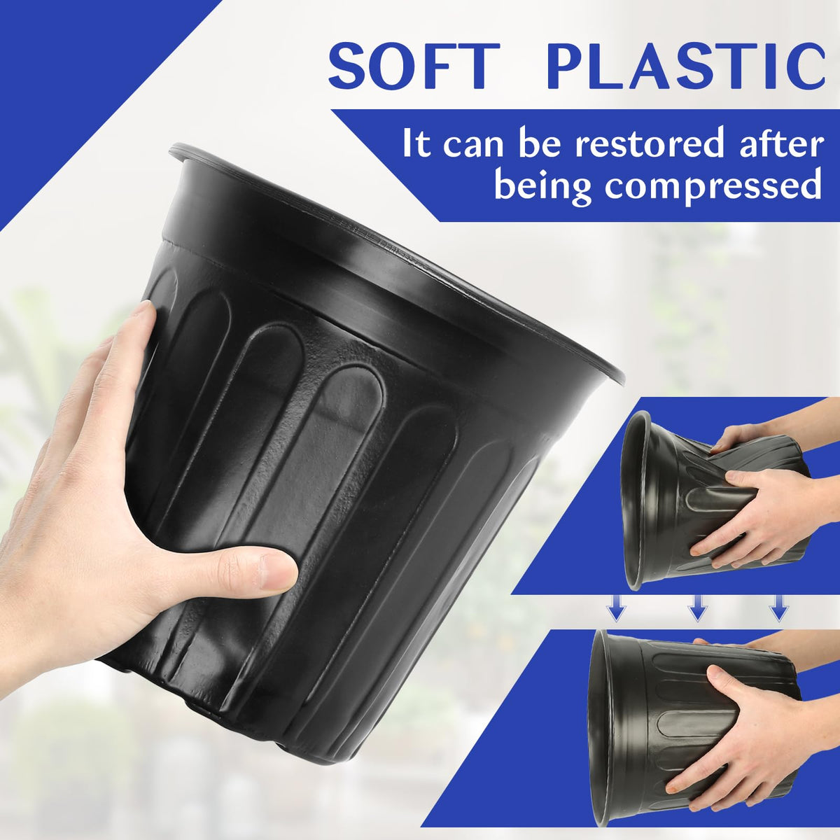 HQAUT 6-inch tall pot provides soil depth for cuttings and seedlings