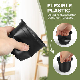 HQAUT nursery pot 4-inch height offers balanced seedling space.