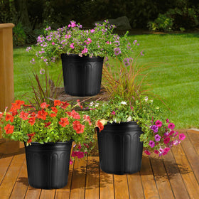 HQAUT pots stack neatly for space-saving storage after seasons
