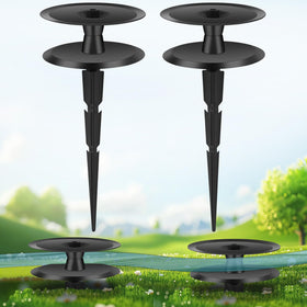 HQcontL 2pc metal garden hose guide spike keeps hoses on track over grass