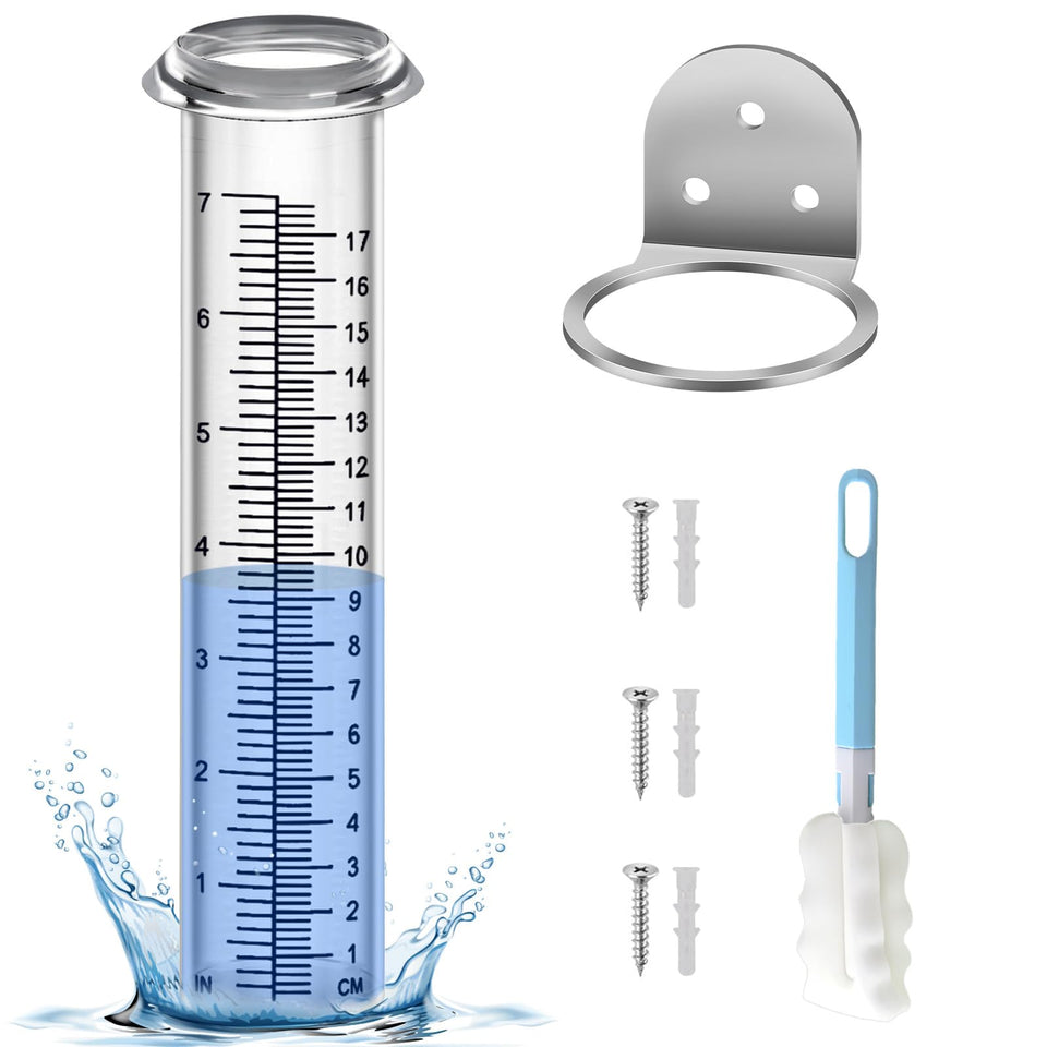 HQcontL accurate rain gauge 7-inch display for precise rainfall reading in your yard.