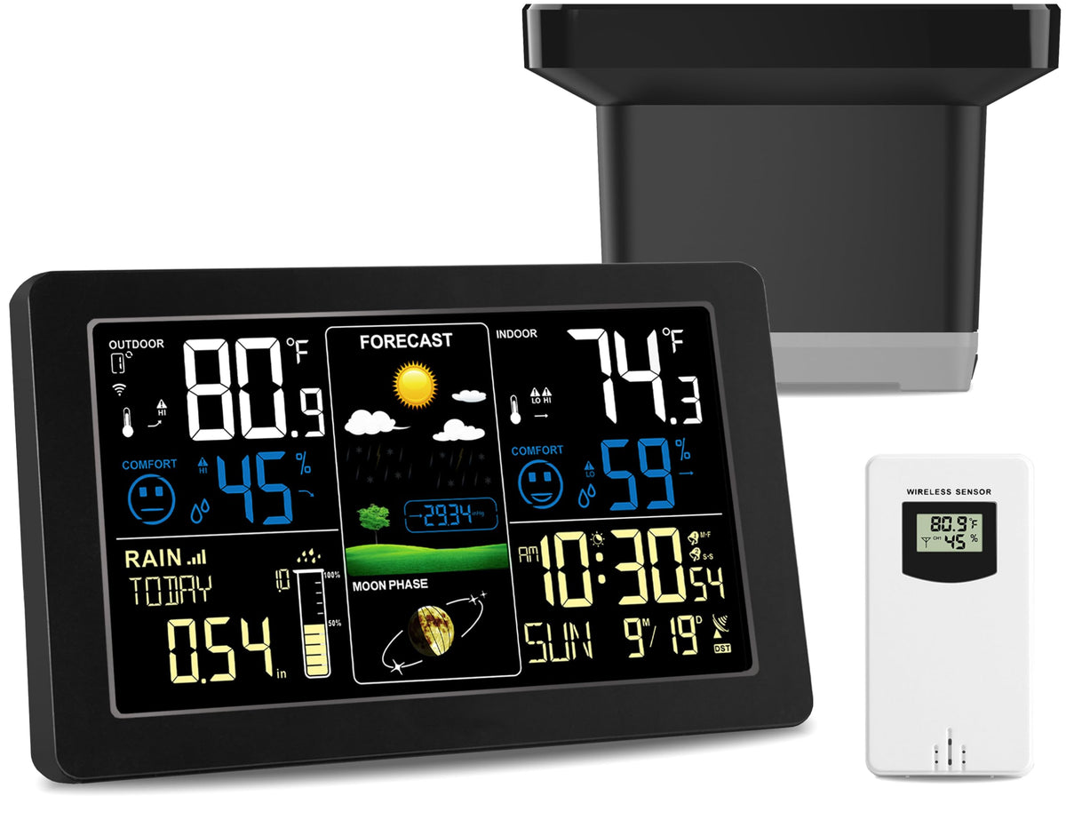 HQcontL Digital Rain Gauge outdoor sensor captures rainfall data for watering decisions