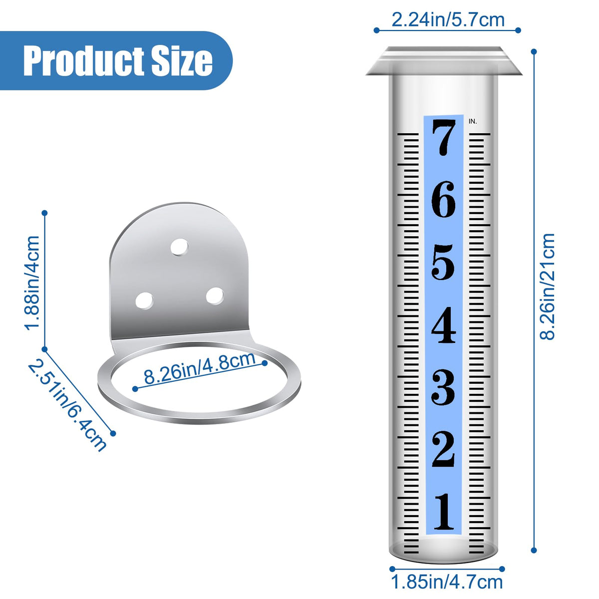 HQcontL fence-ready rain gauge blends with outdoor spaces for practical use