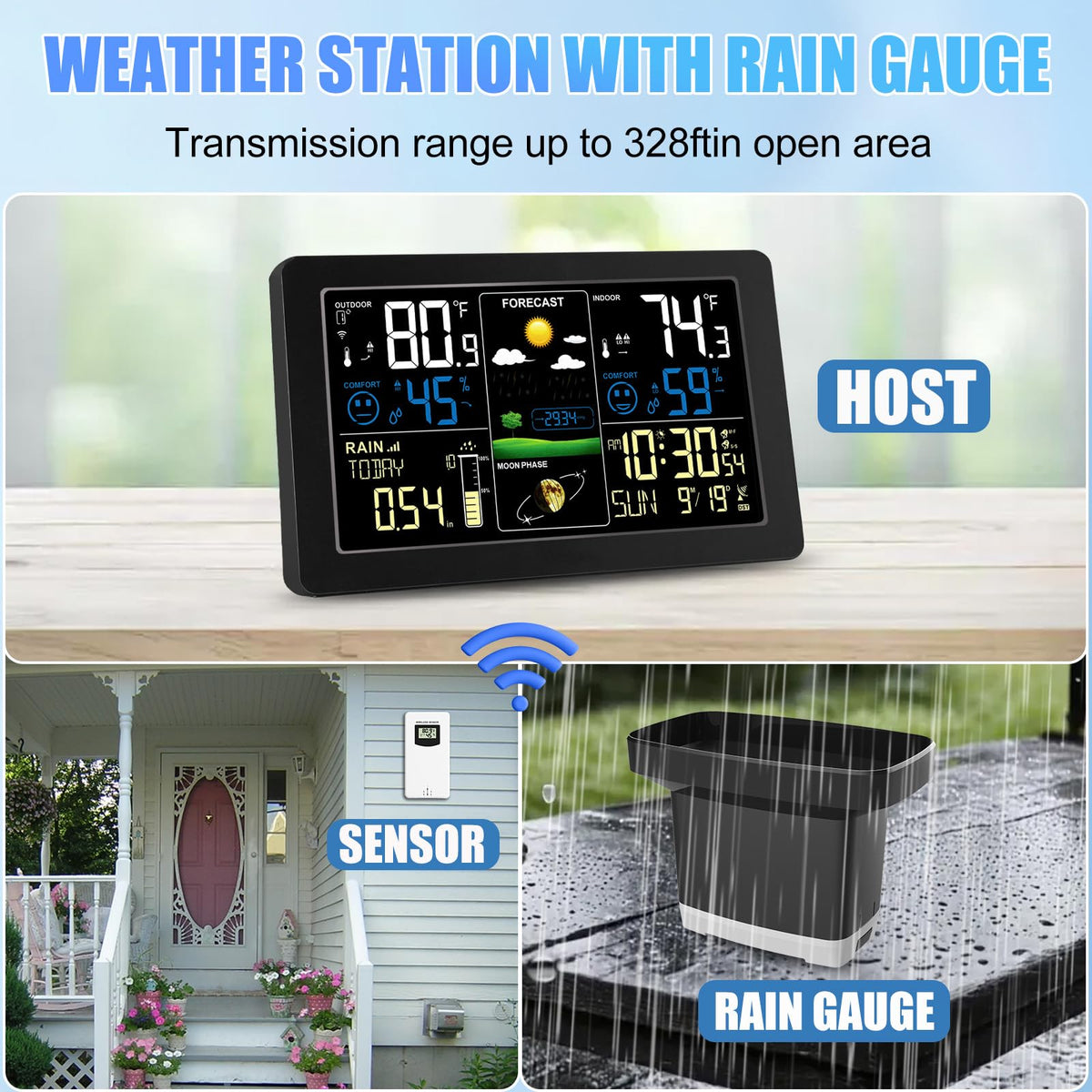 HQcontL Indoor/Outdoor Thermometer and Hygrometer tracks temperature and humidity